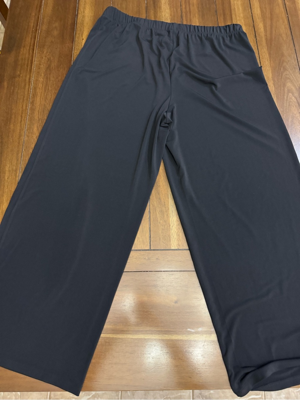 East 5th Black Wide Leg Pants Size L Elastic Waist Stretch